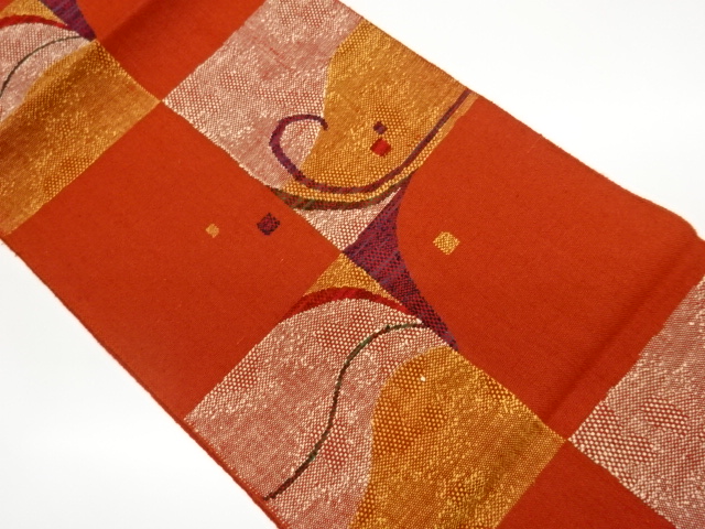 JAPANESE NAGOYA OBI / WOVEN GRID